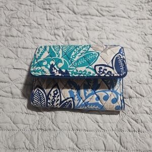 Vera Bradley Blue and Green Floral Wallet